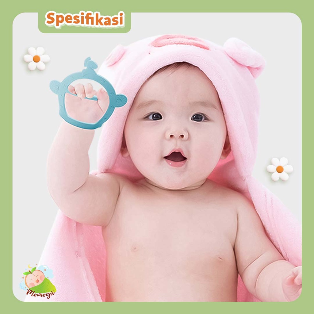 MOMOGII Teether Gigitan Bayi Bentuk Sangkar