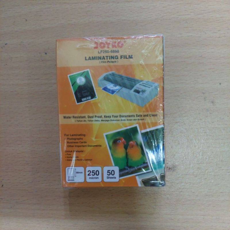 

(PAK) Laminating KTP 250 Micron Joyko Isi 50 Lembar