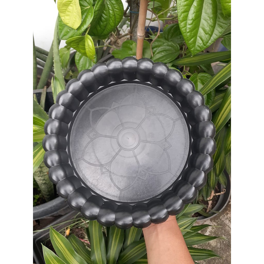 Tatakan Alas Pot 30 Putih Utk Pot 30 Cm Tray / Gbl / Eco / Citra Jaya Plastik Utk Pot Tawon Pirus 30