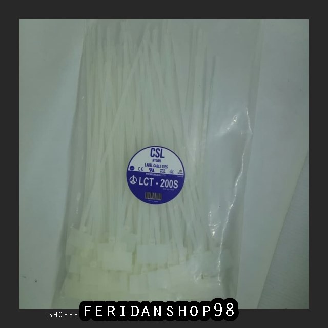 

FS1153 KLIP KABEL KABEL TIES LABEL ATK 20CM PUTIH BY FERIDANSHOP98