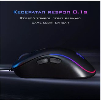 GAMEN GM1000 MOUSE GAMING RGB LIGHTING EFFECT 2400DPI ERGONOMIC DESIGN