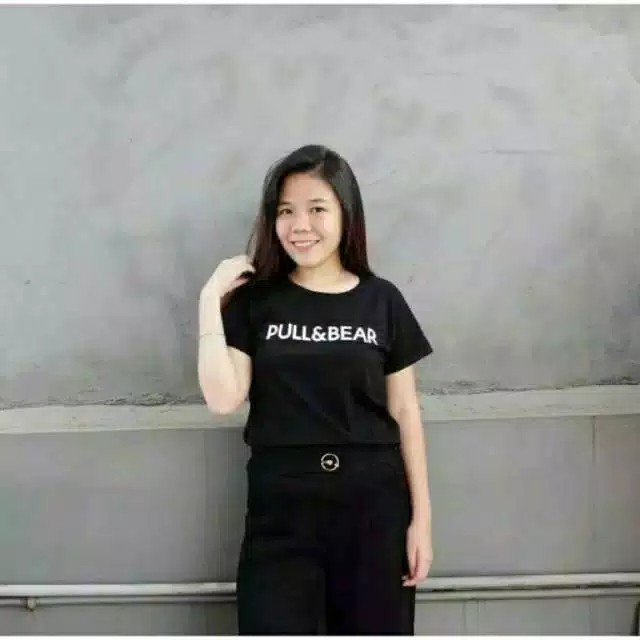 Kaos Pull n Bear / Kaos Polos / Atasan Wanita / Kaos Oblong (fs)