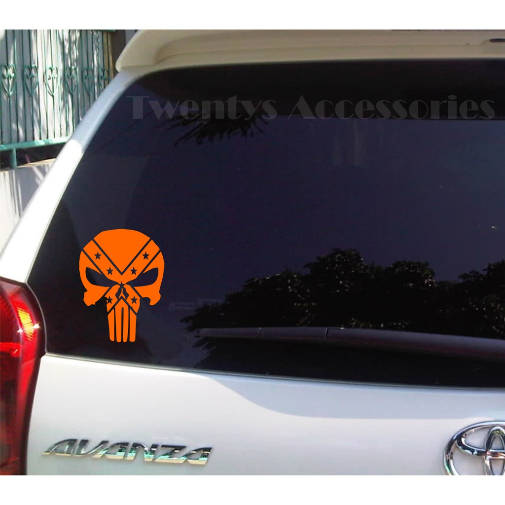 PUNISHER STIKER KACA MOBIL BELAKANG