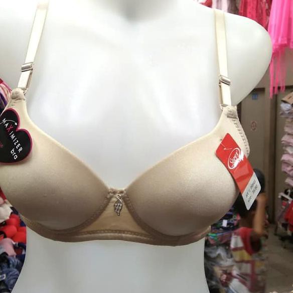✾ Push Up Bra Sorex 99945 Maximizer Bra Bermotif Polos dengan Busa Tebal dan Bahan Katun Lembut ☚