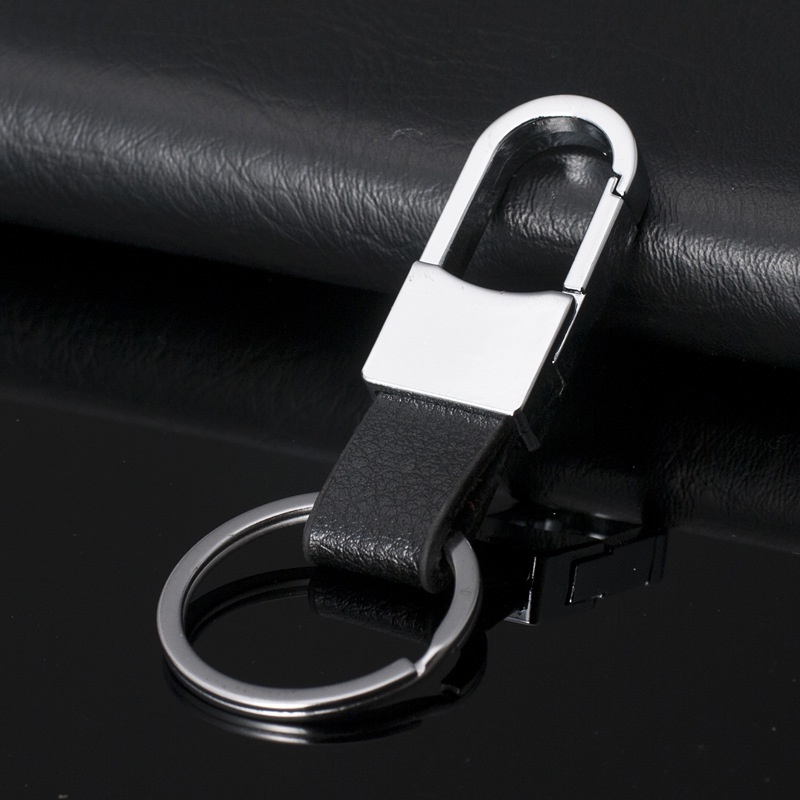 Auto Car STAINLESS Keychain Keyfob Creative Leather Strap Keyring Car Motorcycle Buckle Key Chain Keyfob Key Holder Accessories