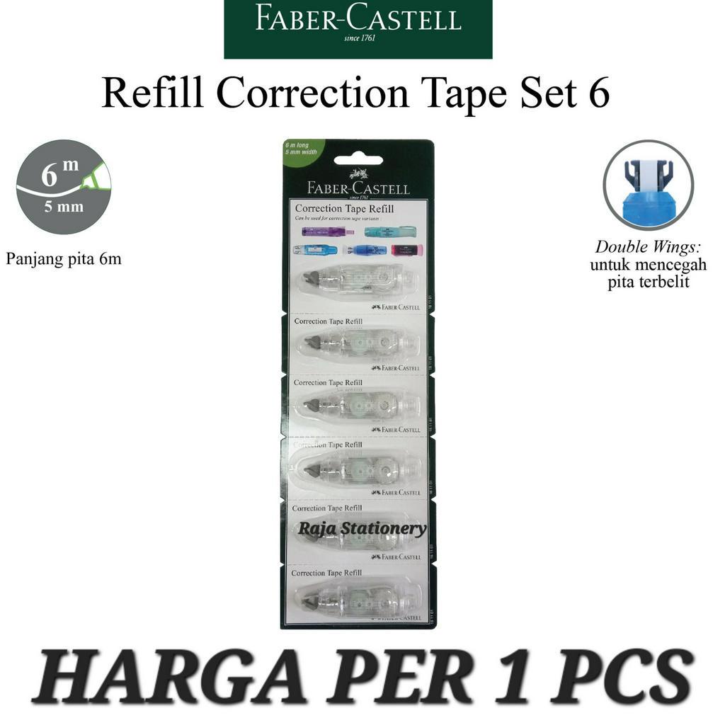 

FABER CASTELL CORRECTION TAPE REFILL 6M QAR QDR QJR 6M / ISI ULANG PITA KOREKSI FABER CASTELL