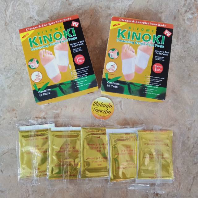 1 Box Detox Kinoki Gold Ginger - Kinoki Buang Racun Tubuh - Stiker Koyo Kinoki kaki