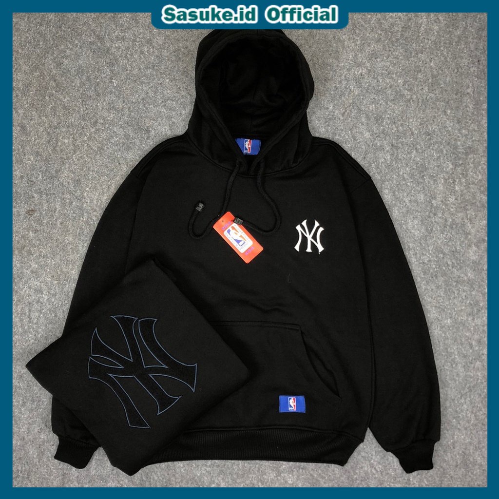 sasuke!! Hoodie Sweater Nyc Pria Black Nobylen / Jaket Hoodie Pria Nyc Bordir Asli