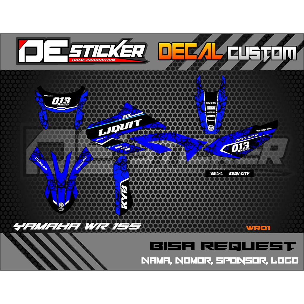 decal sticker wr 155 desain simple