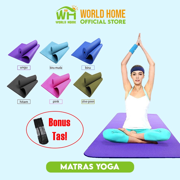 Matras Yoga Anti Slip Matras Olahraga Free Tas Matras Yoga Anti Selip Kualitas Bagus