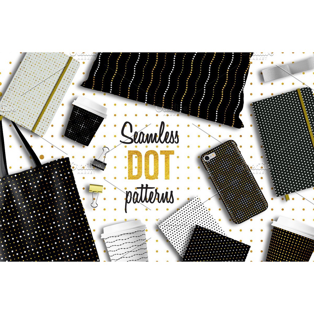 100 Seamless Dot Patterns - Illustrator