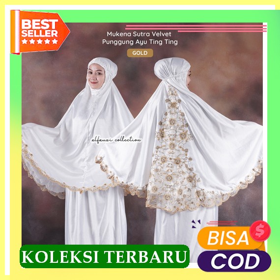 Mukena Dewasa Terbaru 2021 Bordir Katun Rayon Premium Putih Jumbo Terusan Siti Khadijah Mukenah Tull