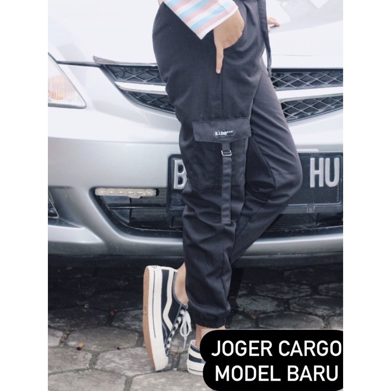 Celana Jogger Cargo Tali Cewek /Celana Jogger Timang / Baggy Joger Lilac (bisa cod)