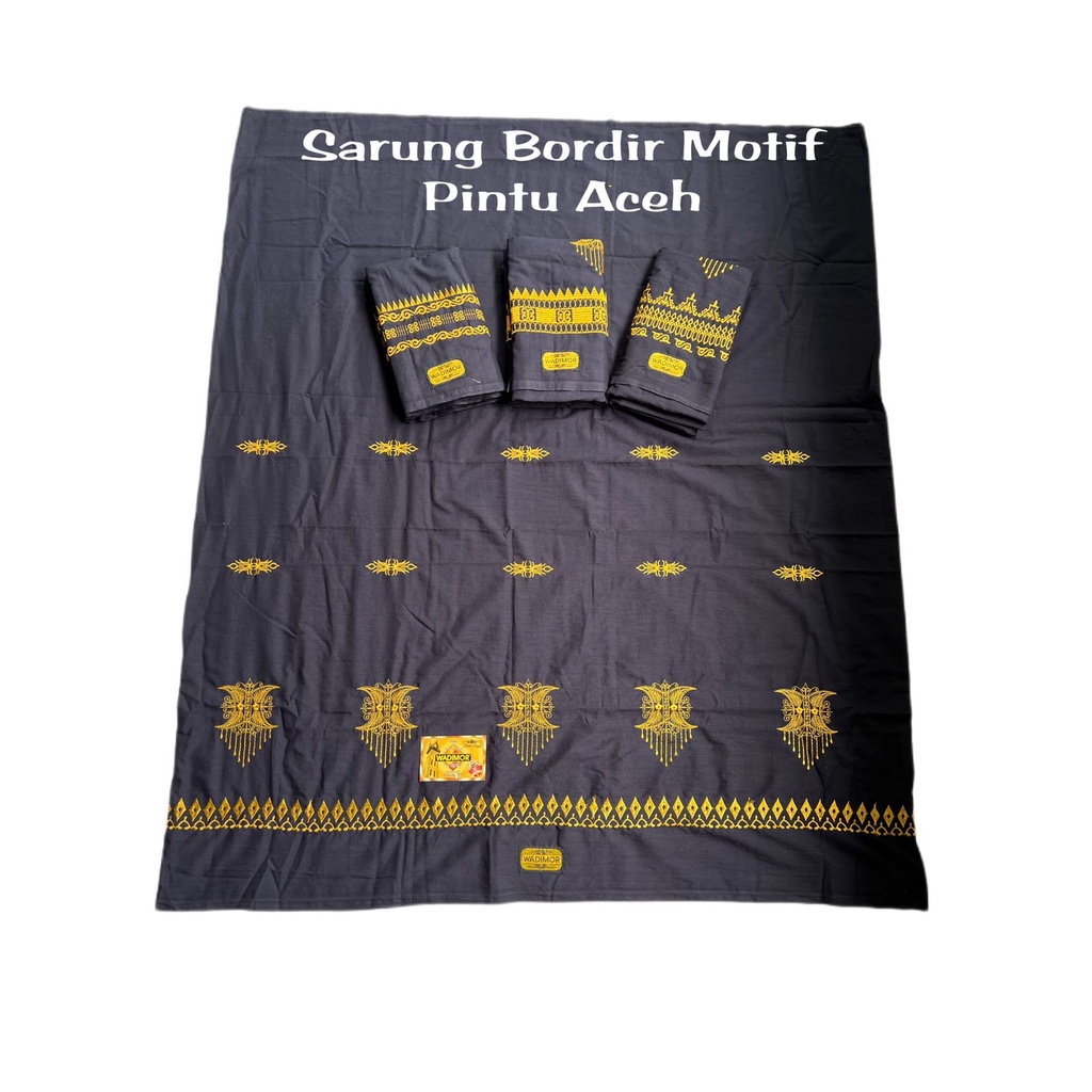 SARUNG BORDIR PINTU ACEH KATUN / SARUNG MOTIF BORDIR ACEH