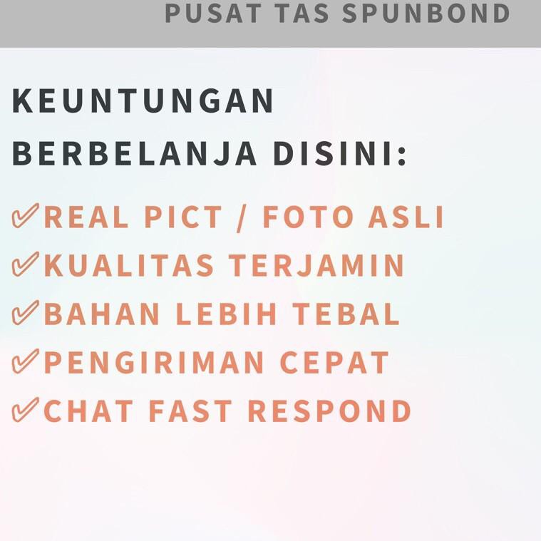 

(Star MaLL LKU 27Ma8Cp) Tas Spunbond Oval 20x25 - 1 Pack / Goodiebag DCUT ▪