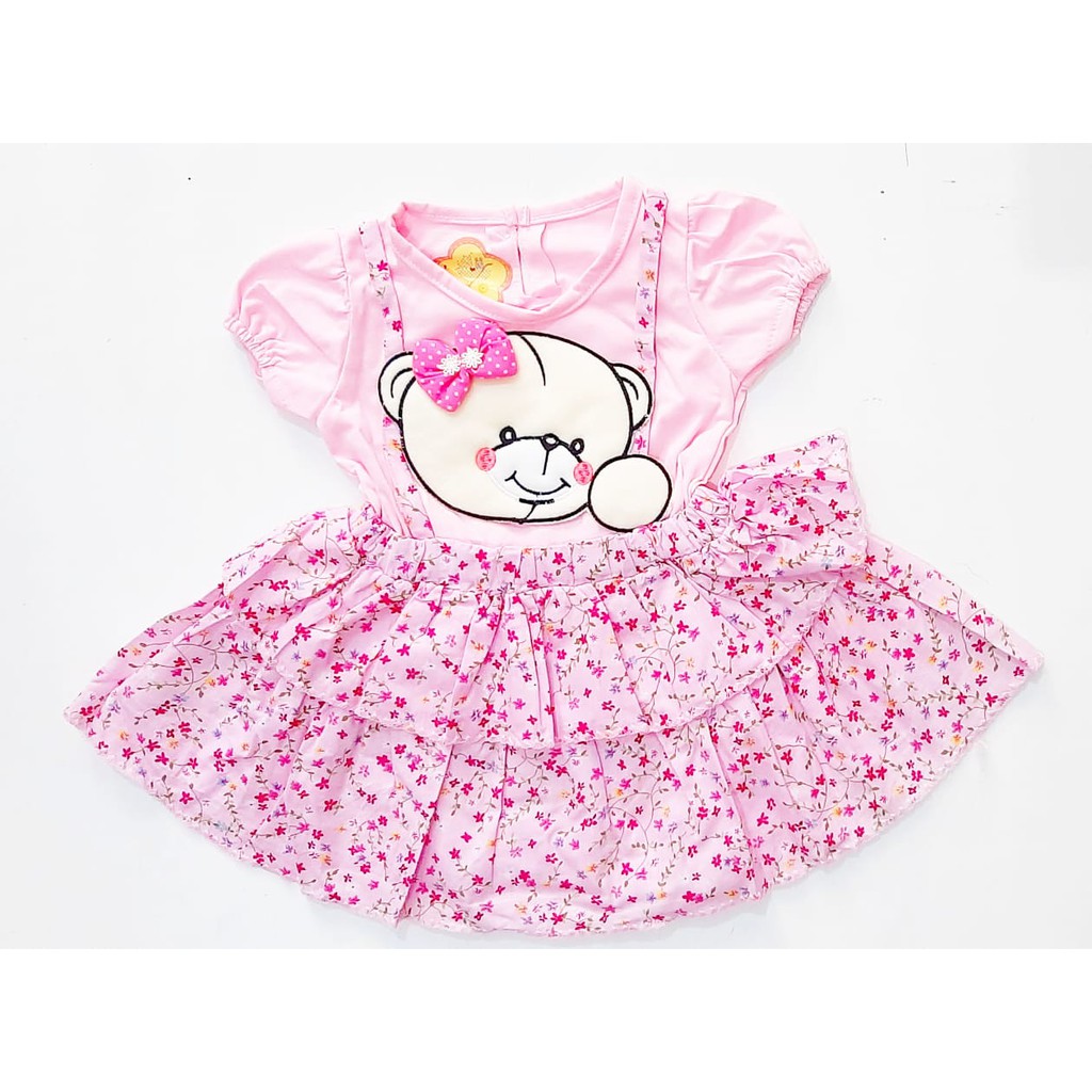 dress baju bayi LALA BEAR (3-12bln)