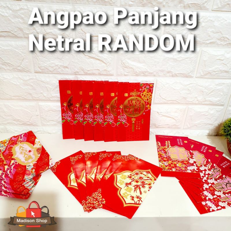 Angpao Imlek Panjang RANDOM Angpao Panjang Merah Grosir Termurah Ampao Panjang Imlek Murah