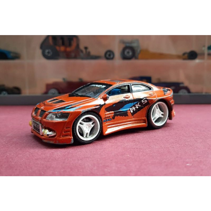 Mobil Diecast Kentoys XTuner Mitsubshi Lancer Evolution VIII Rally Car Orange Skala 1/55