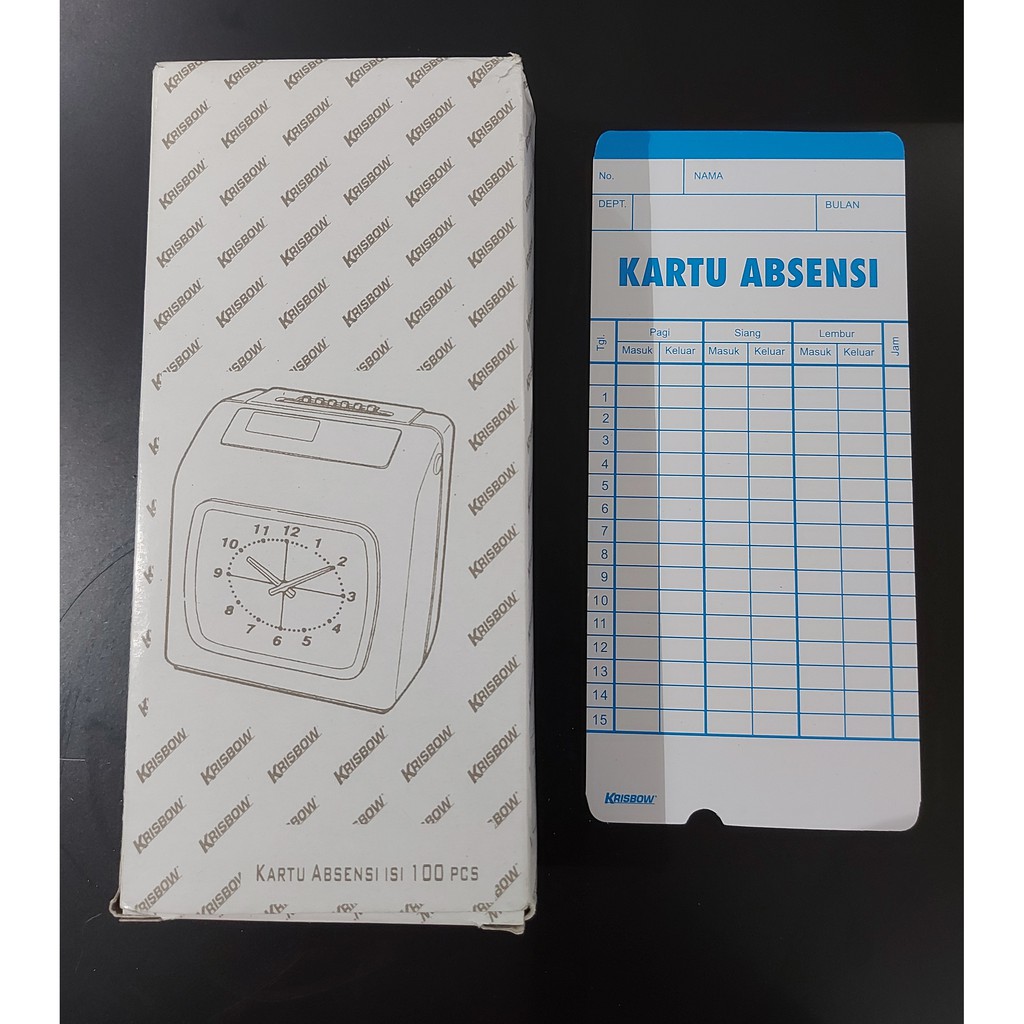 KARTU ABSENSI ISI 100 PCS / SET KARTU ABSEN MANUAL / ALAT TULIS