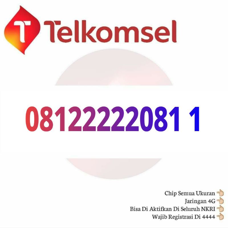 4 varian angka telkomsel 0812