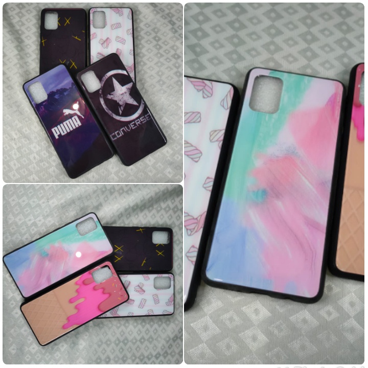 HARD CASE FUZE GLASS KARAKTER KACA ANTI LECET SAMSUNG A71