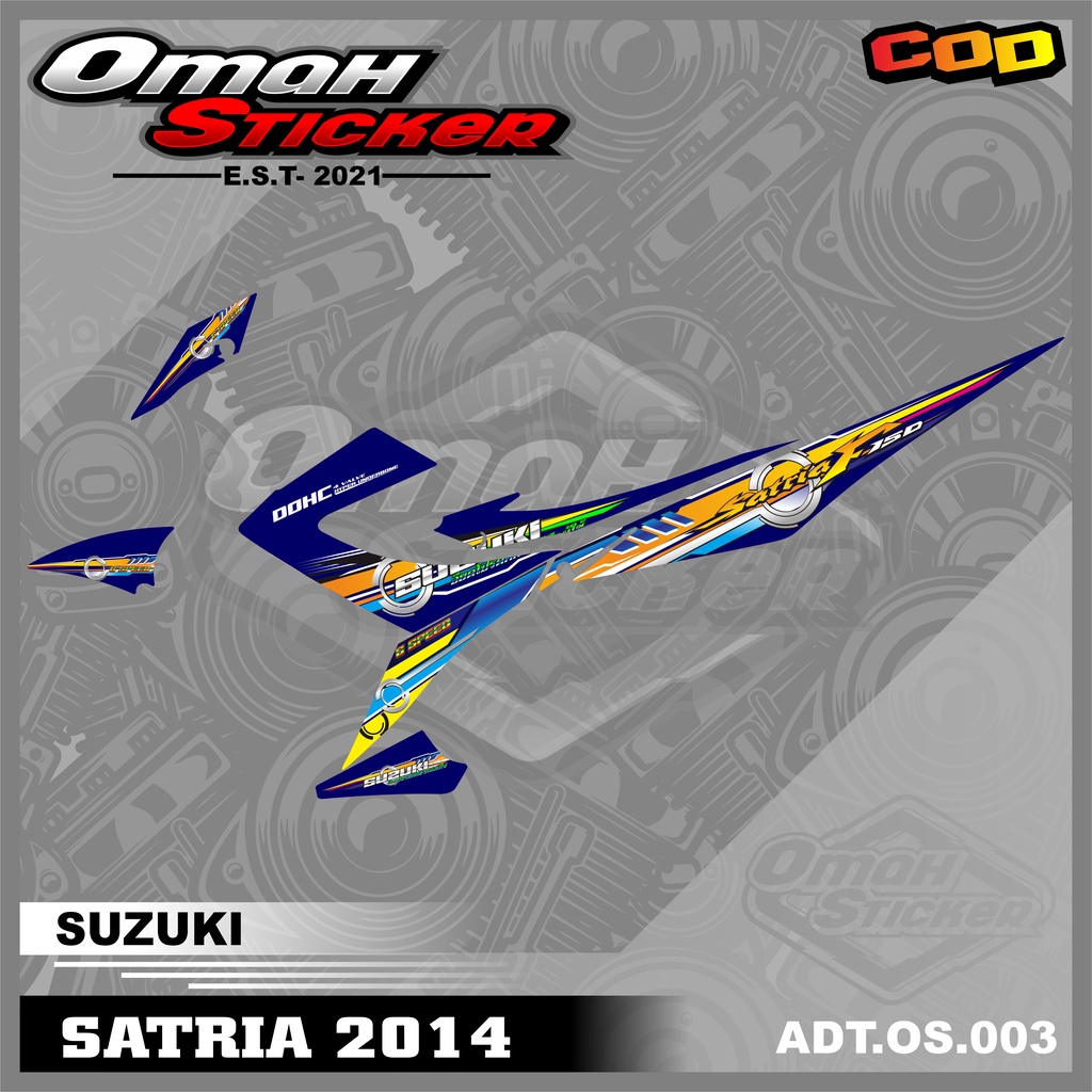 Striping Suzuki  Satria FU 2014 .Sticker Striping Lis Variasi Satria FU 2014 DESIGN. ADT.003