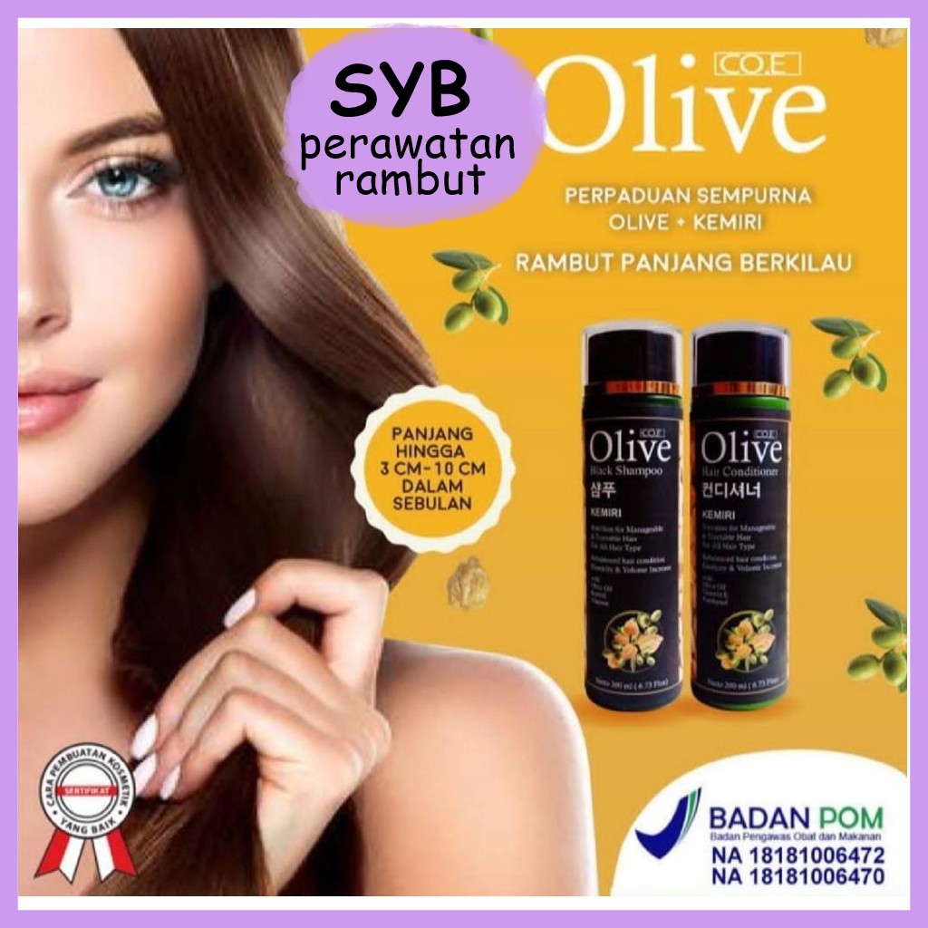 SYB MAHKOTA SHAMPOO 3in1,OLIVE CONDI,SHAMPO+KEMIRI,HAIR TONIC,HAIR MASK ORIGINAL BPOM