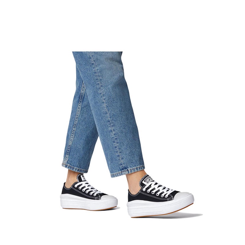 CONVERSE CHUCK TAYLOR ALL STAR MOVE CANVAS PLATFORM WOMEN'S  SNEAKERS - BLACK