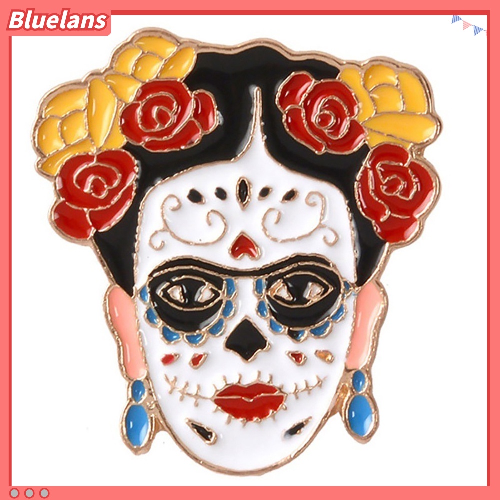 Bluelans Cartoon Enamel Frida Kahlo Mexican Badge Collar Brooch Pin Clothes Jewelry 