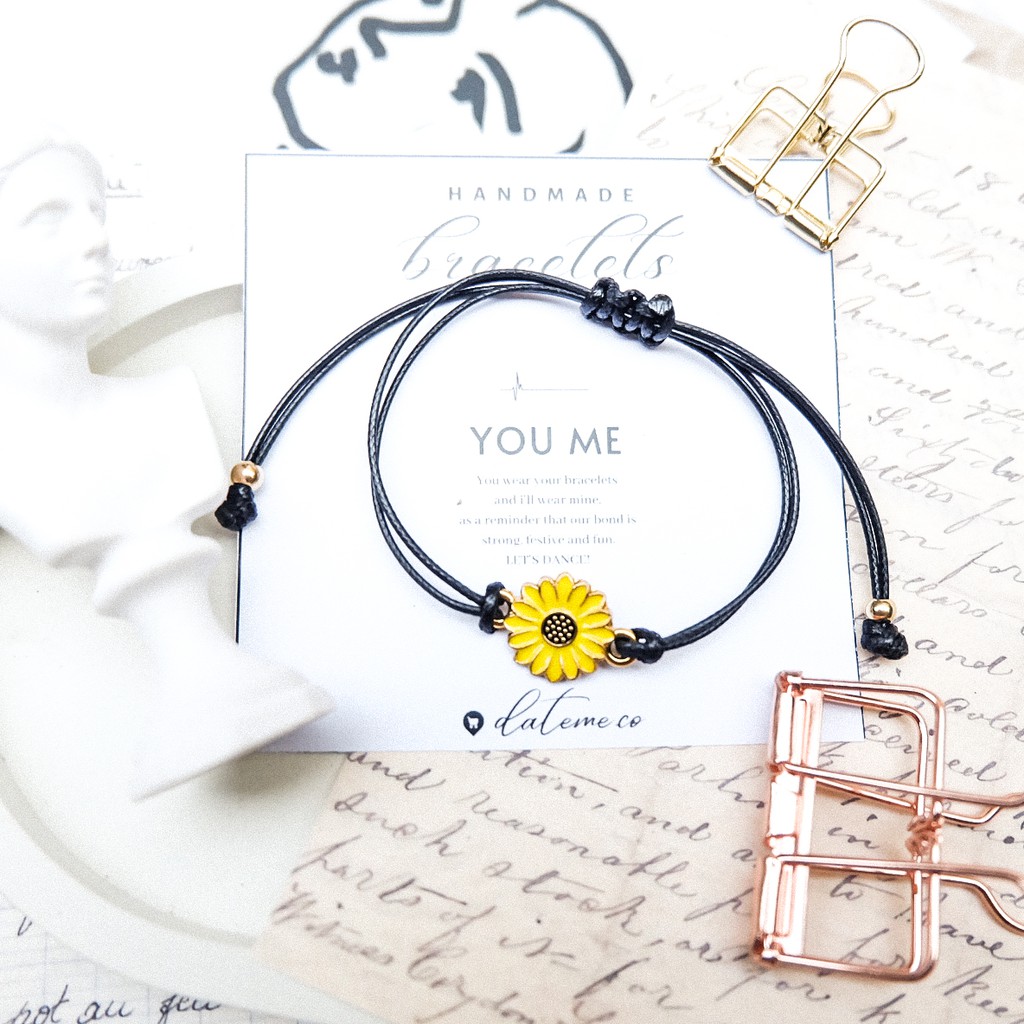 Bracelet Sunflower /Gelang Tali Korea Bunga Matahari-Daisy Kuning