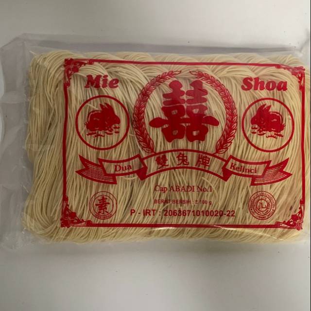 

Mie Shoa Dua Kelinci 100 gram