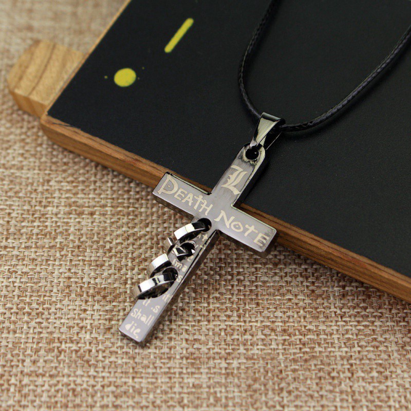 Fancyqube Anime Death Note Cross Pendant Necklace Pendants Ryuuku Necklaces Souvenir Necklace