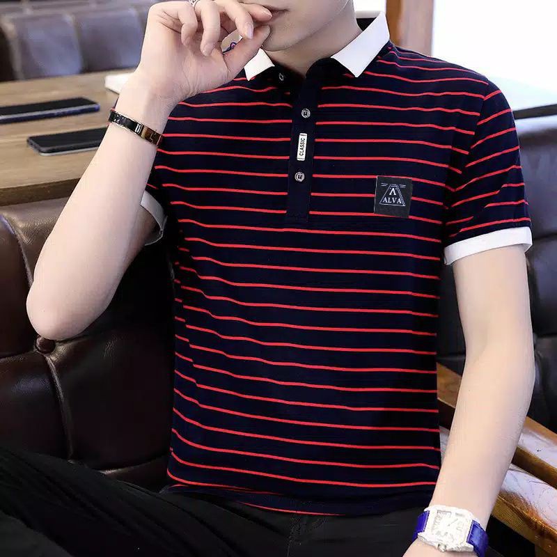New Arrival II Baju Kerah Pria Cotton CVC Original Distro Polo shirt Formal Casual Busines Bandung Alva