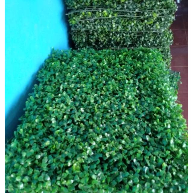 (SJT) RUMPUT PLASTIK DINDING / DAUN RAMBAT PLASTIK / RUMPUT DAUN