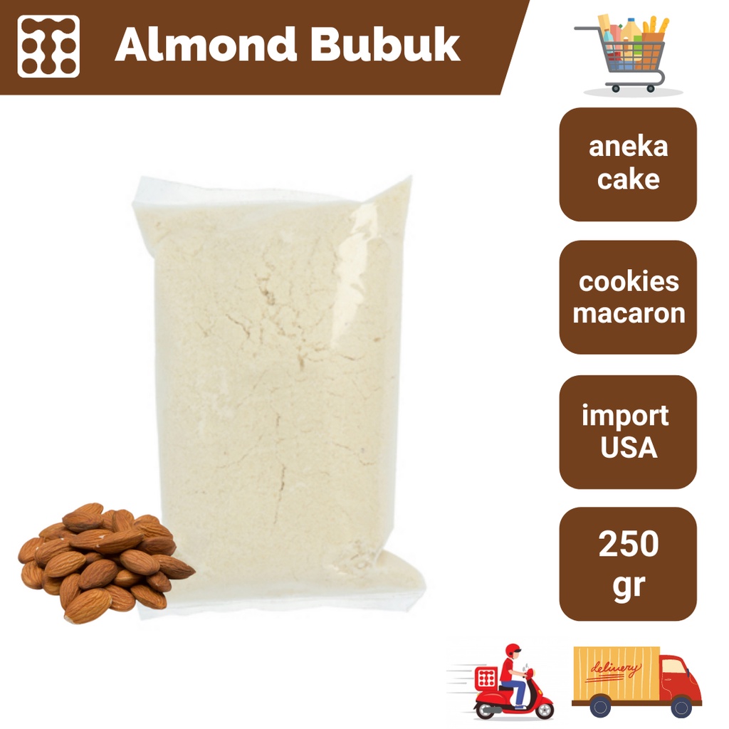 

Almond Bubuk 250 Gram / Kacang Almond