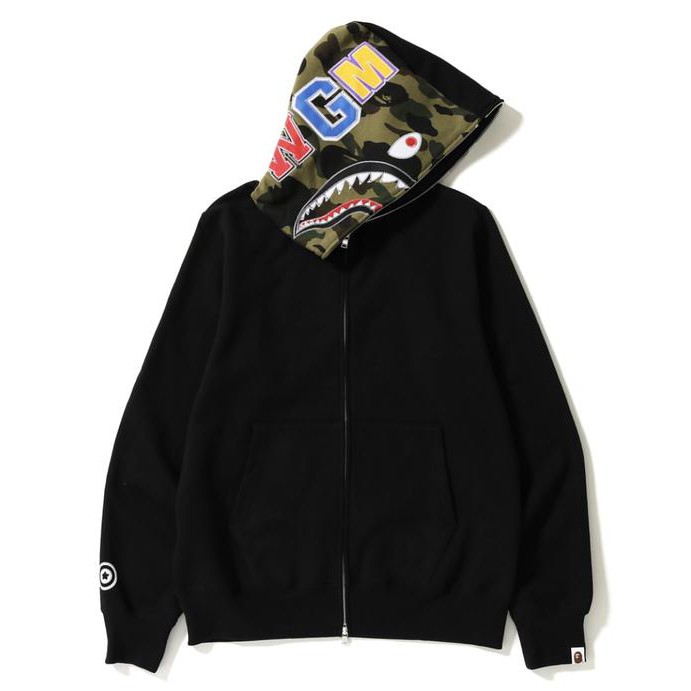 Bape Applique Shark Full Zip Hoodie Original / Authentic / Asli .Deevagrosir.Olshop