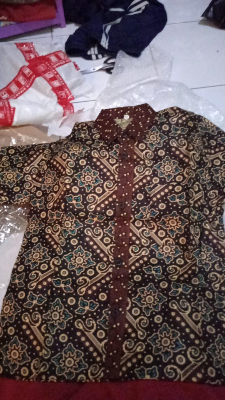 Umur 2-12th Kemeja Batik Anak Laki Laki Lengan Pendek