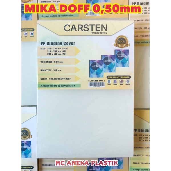 

Sy Cover Jilid Cover Mika Doff atau emboss 0.50mm isi 100 Lembar