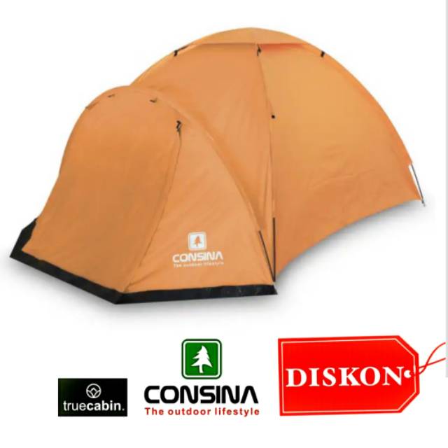 Tenda Consina Magnum 4 Dome Camping 4 orang Double Layer