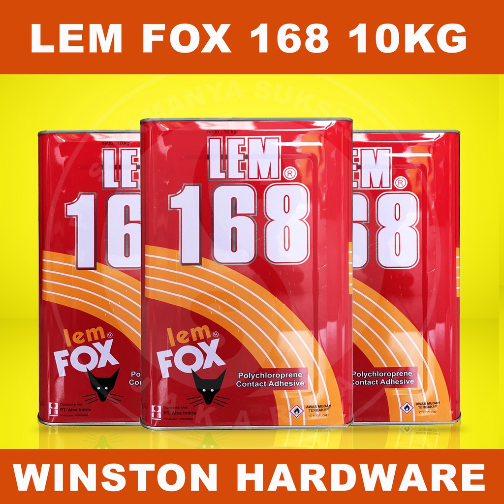 

LEM FOX 168 BLEK BESAR 10 KG 10000 GRAM LEM KUNING LEM KAYU LEM HPL FURNITURE TERMURAH