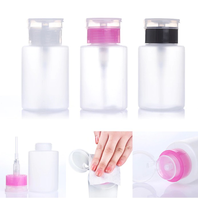 Botol Pump Nail Art/ Botol Aceton Cairan/ Botol Cleanser UV Gel 150ml