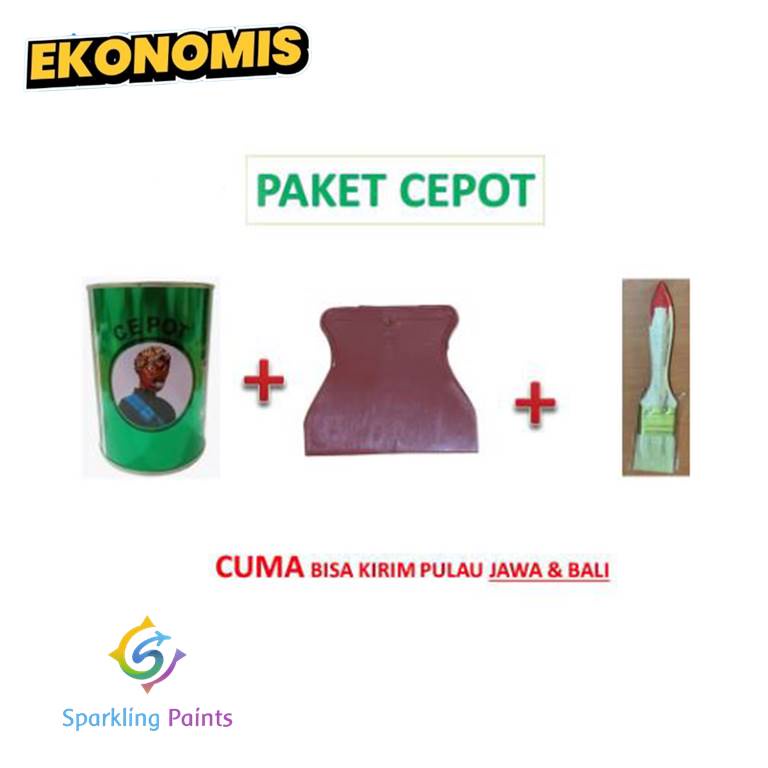 PAKET EKONOMIS PERONTOK CAT BODY PLASTIC THINER TINER THINNER CEPOT HIJAU 1 LITER