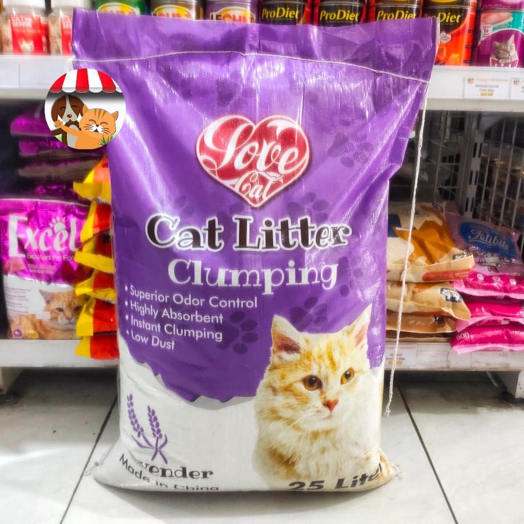 Pasir Kucing Love Cat 25L Cat Sand - Litter - Gumpal Wangi - Bentonite