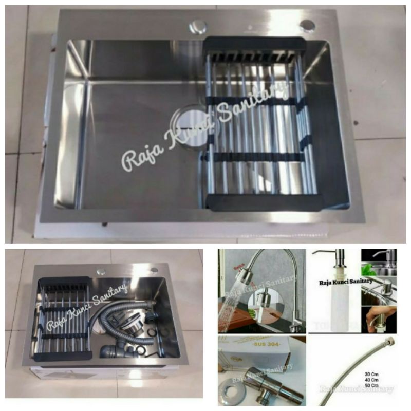 Kitchen Sink 6045 ONAN Golden Hand/Paket Lengkap Kitchen Sink Onan Golden Hand 6045 Stainless 304