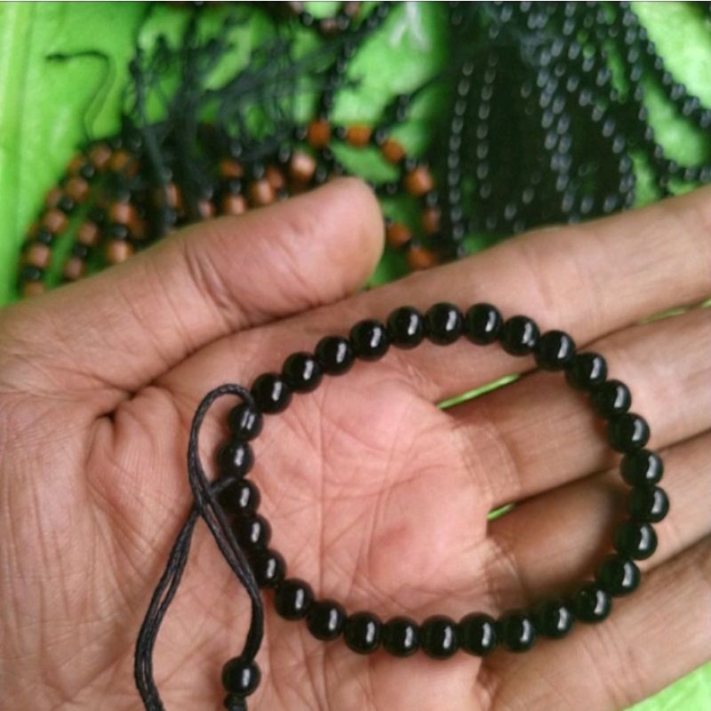 Gelang hitam mutiara 1lusin 12ps/Gelang hitam