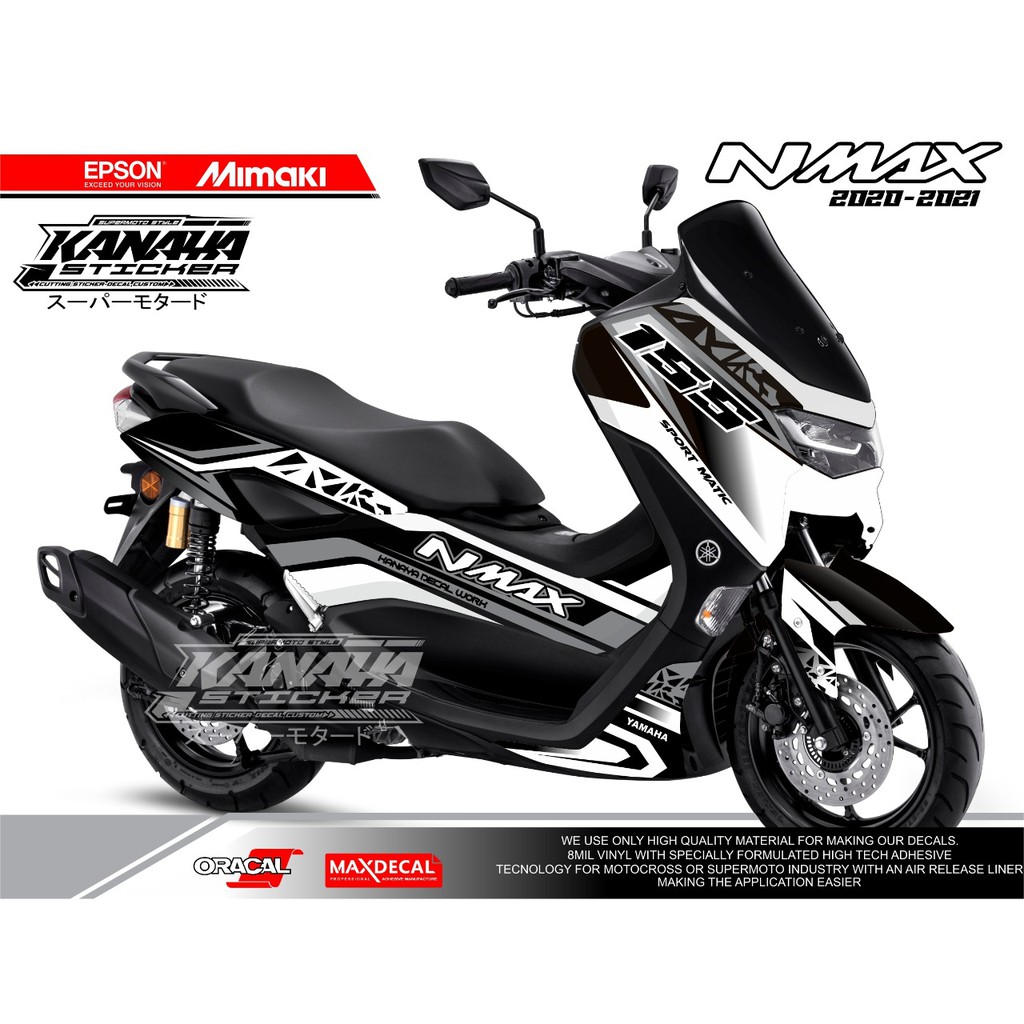 Decal Nmaax Full Body Sticker Nmax Old / Abs / 2020 Sticker Nmax Termuarah warna Putih