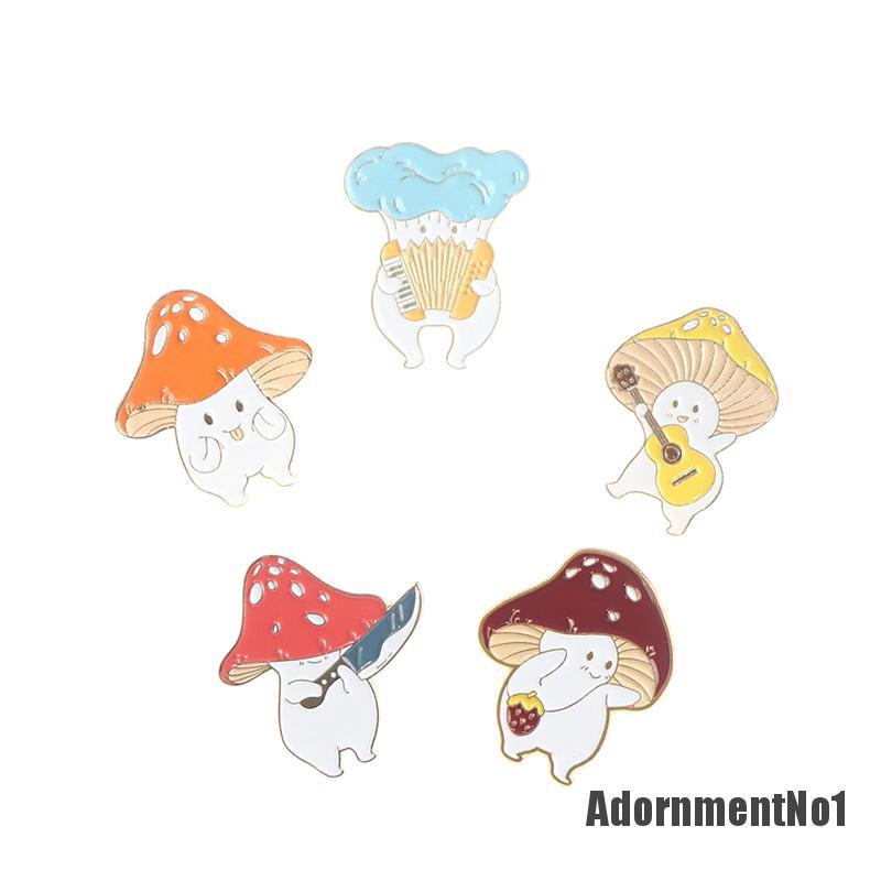 (Adornmentno1) Bros Pin Enamel Bentuk Jamur Untuk Wanita