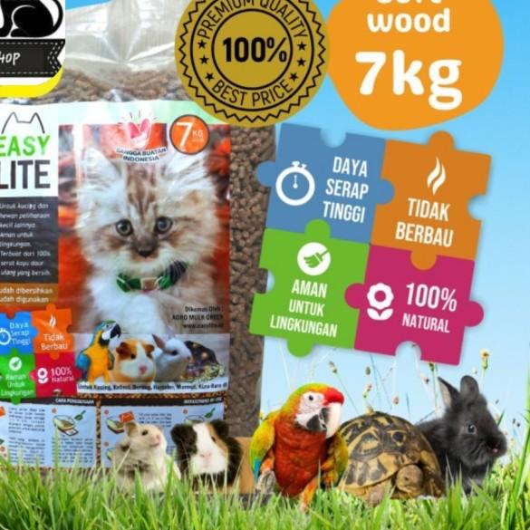 ➭ wood pellet easy lite litter 7kg ✥