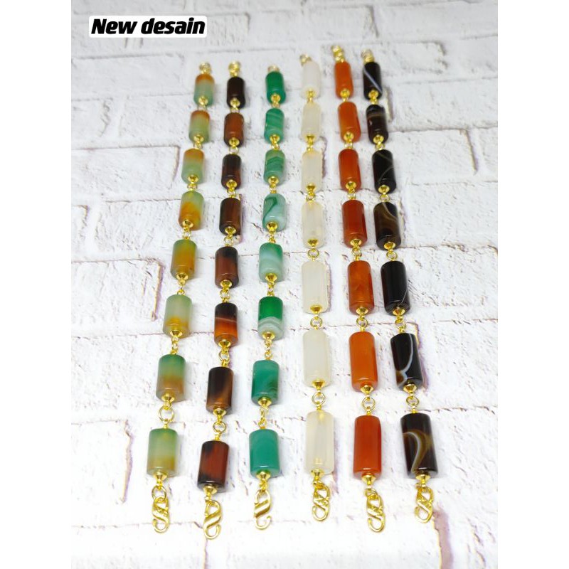 gelang rantai giok asli tabung xuping lapis emas 24karat