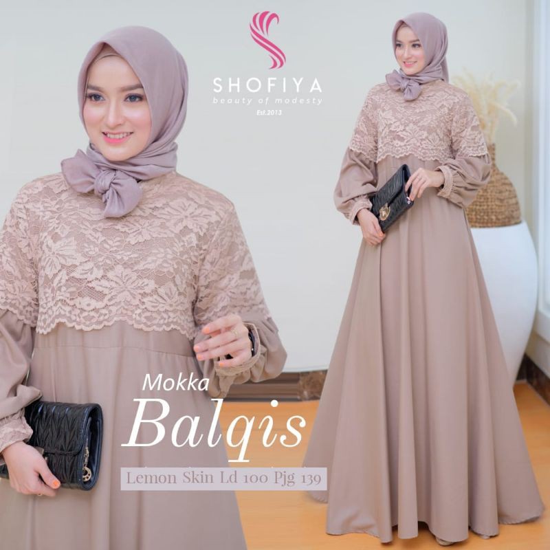 Dress brokat party dress muslimah Balqis Ori by Shofiya